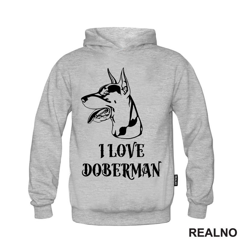 I Love Doberman - Portret - Pas - Dog