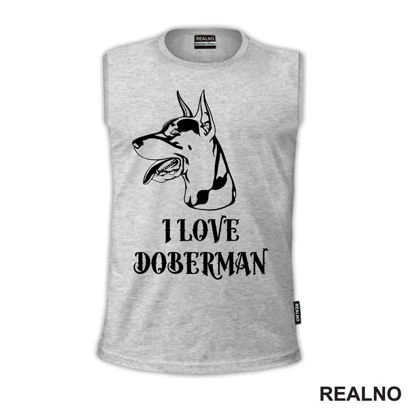 I Love Doberman - Portret - Pas - Dog