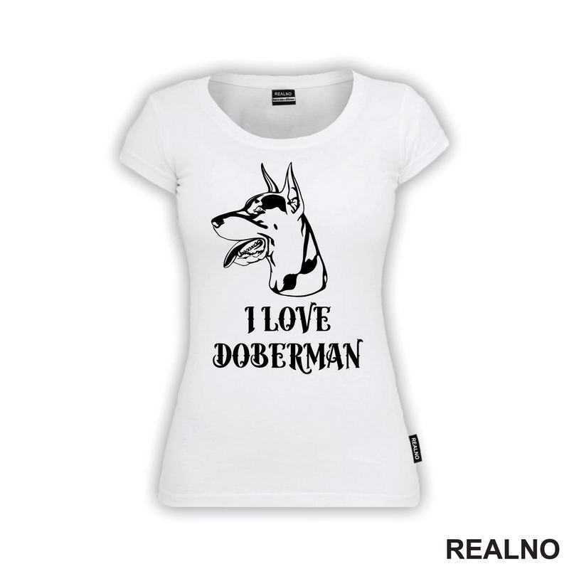 I Love Doberman - Portret - Pas - Dog