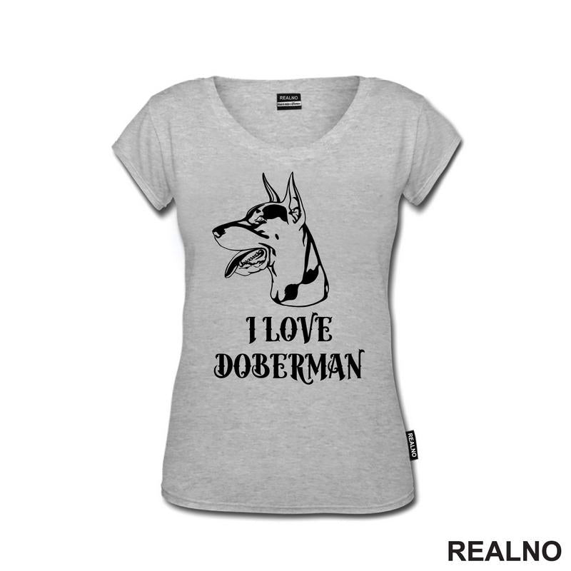 I Love Doberman - Portret - Pas - Dog