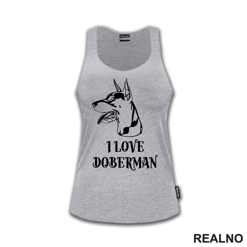 I Love Doberman - Portret - Pas - Dog