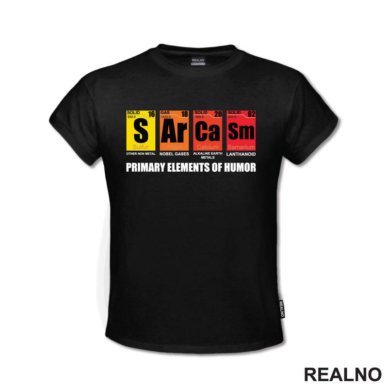 Primary Elements Of Humor - S Ar Ca Sm - Symbols - Humor