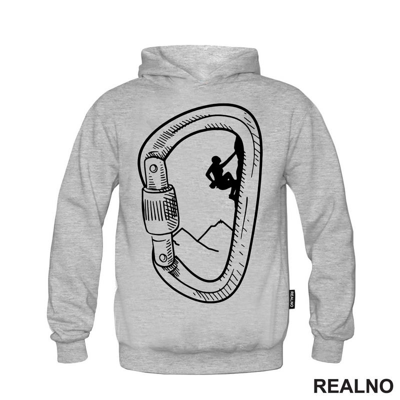 Mountain Climber - Carabiner Outline - Planinarenje - Kampovanje - Priroda - Nature