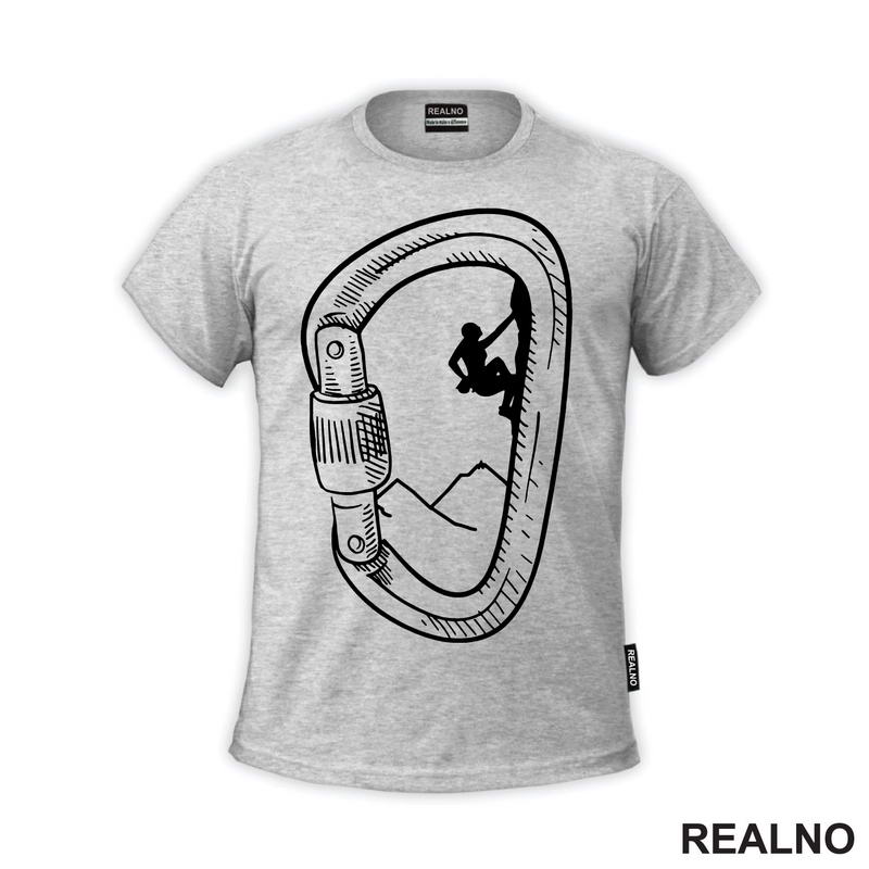 Mountain Climber - Carabiner Outline - Planinarenje - Kampovanje - Priroda - Nature