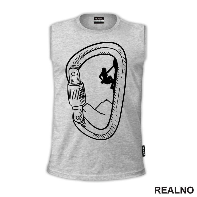 Mountain Climber - Carabiner Outline - Planinarenje - Kampovanje - Priroda - Nature