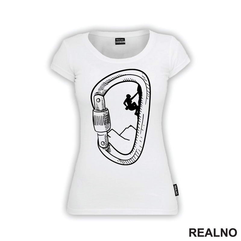 Mountain Climber - Carabiner Outline - Planinarenje - Kampovanje - Priroda - Nature