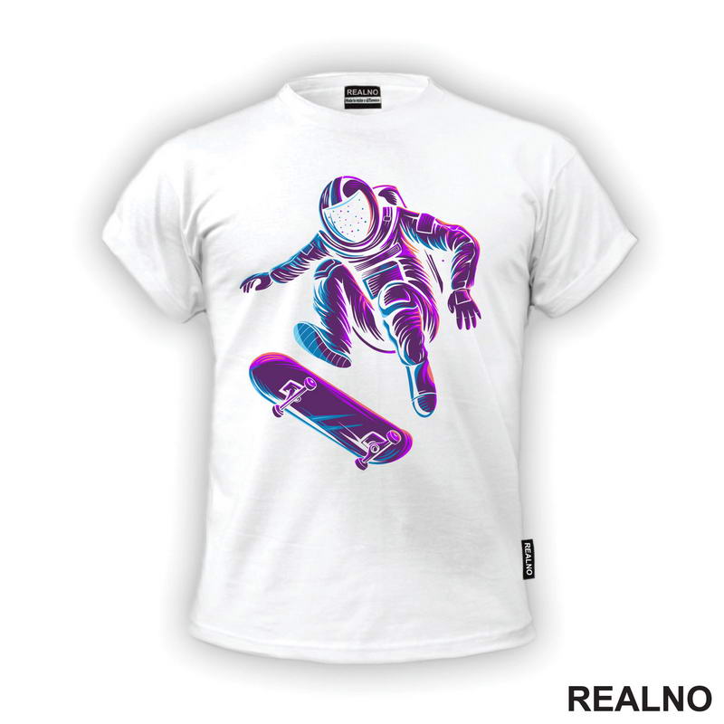 Astronaut On A Skate - Purple And Blue - Space - Svemir