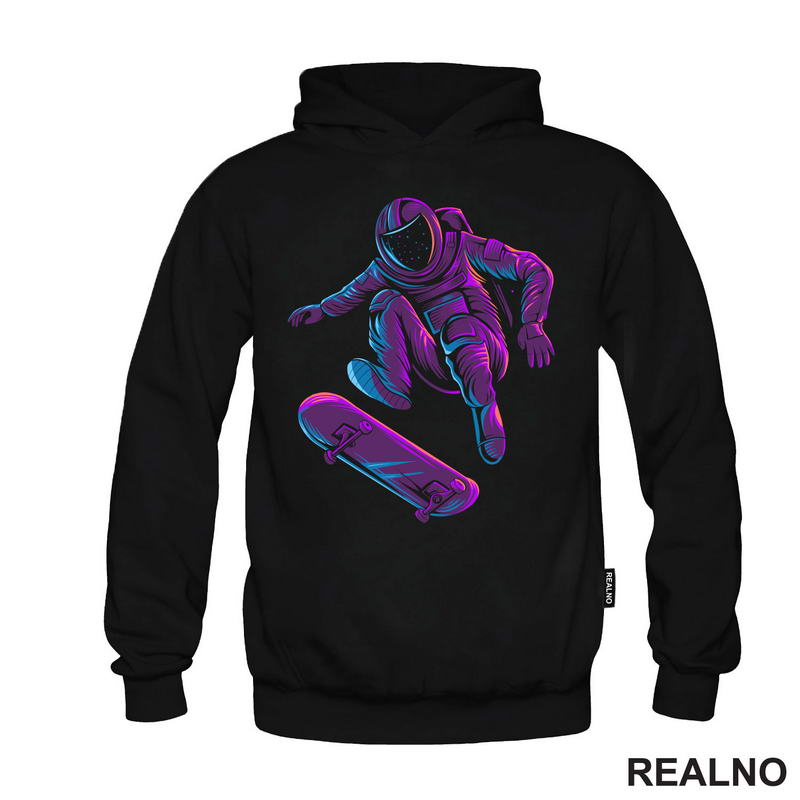 Astronaut On A Skate - Purple And Blue - Space - Svemir