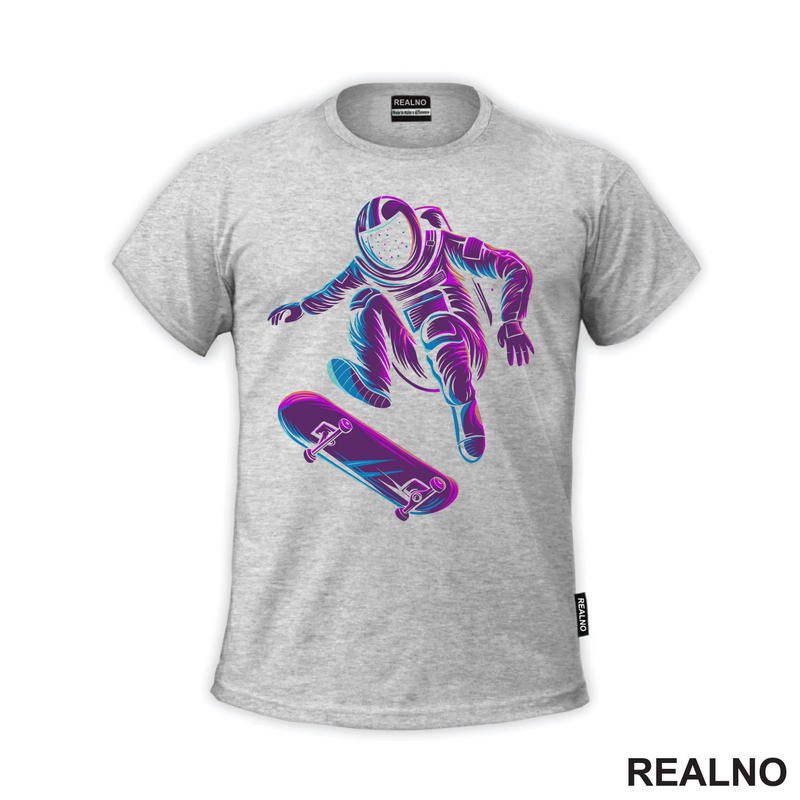 Astronaut On A Skate - Purple And Blue - Space - Svemir