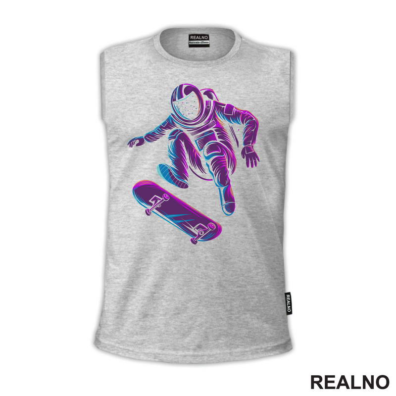 Astronaut On A Skate - Purple And Blue - Space - Svemir