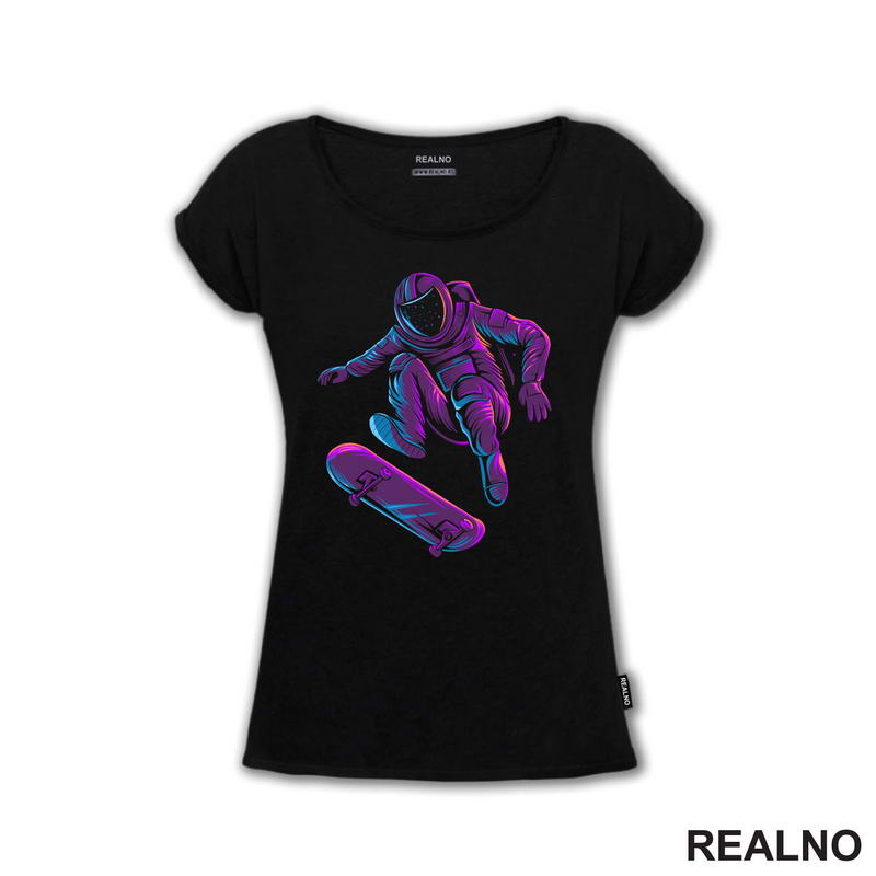 Astronaut On A Skate - Purple And Blue - Space - Svemir