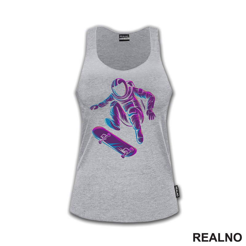 Astronaut On A Skate - Purple And Blue - Space - Svemir