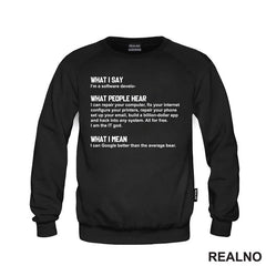 What I Say. What People Hear. What I Mean - Software Develop - Geek