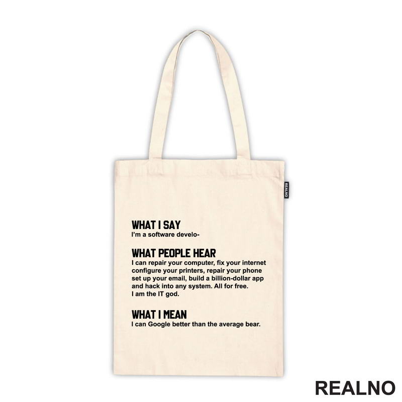 What I Say. What People Hear. What I Mean - Software Develop - Geek