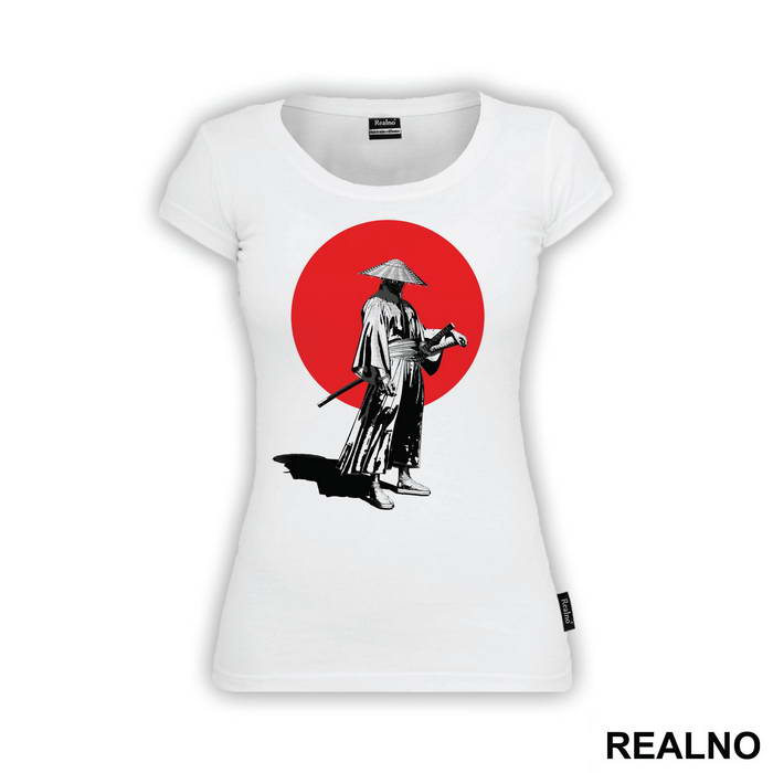 Standing With His Hand On The Sword - Samurai - Majica