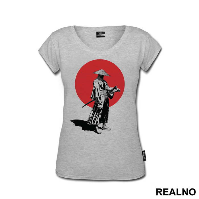Standing With His Hand On The Sword - Samurai - Majica