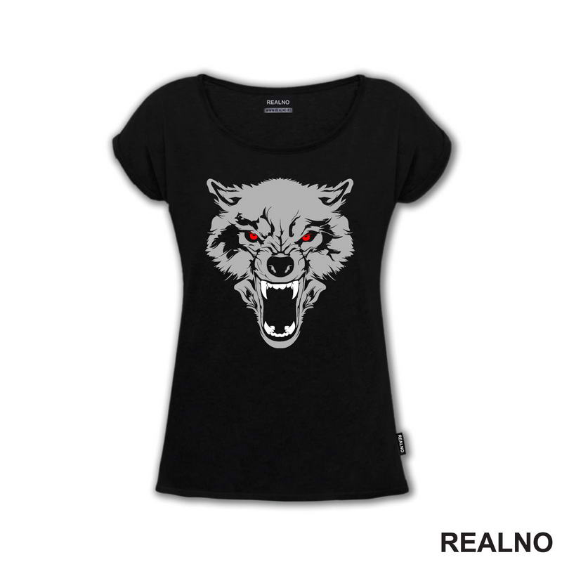 Gray Wolf - Red Eyes - Vuk - Životinje