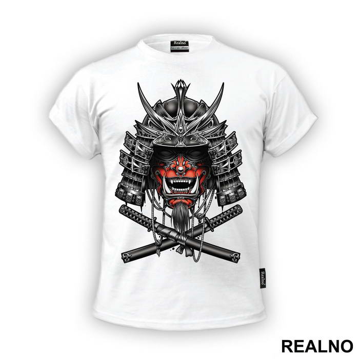 Red Face In The Helmet - Samurai - Majica