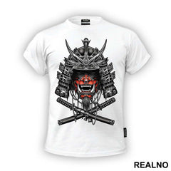 Red Face In The Helmet - Samurai - Majica
