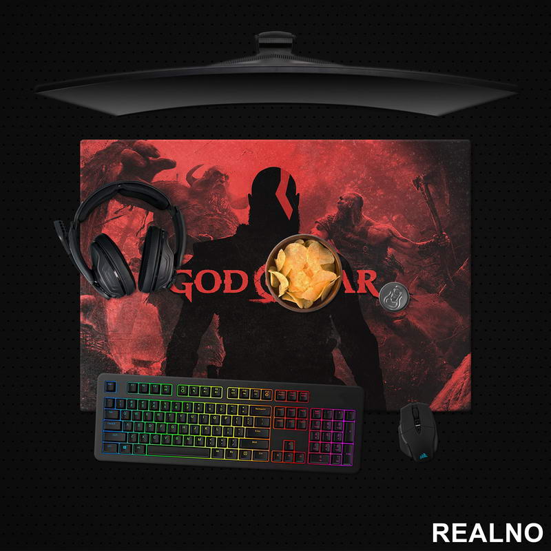 Red - God Of War - Podmetač za sto