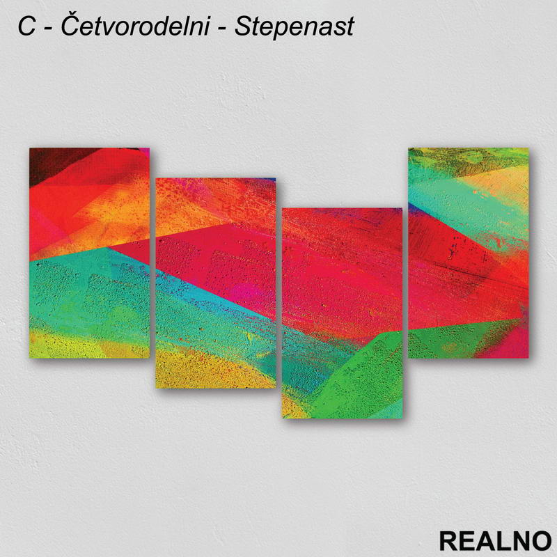 Apstraktne boje - Tempera - Slika na platnu - Kanvas