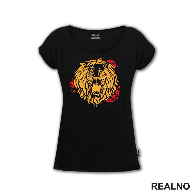 Lion - Illustration - Red - Lav - Životinje