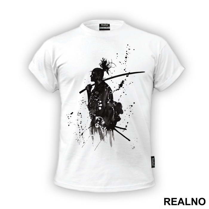 Sword On His Shoulder Splash - Samurai - Majica