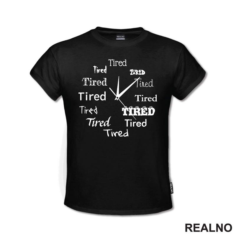 Tired - Mood Wall Clock - Humor