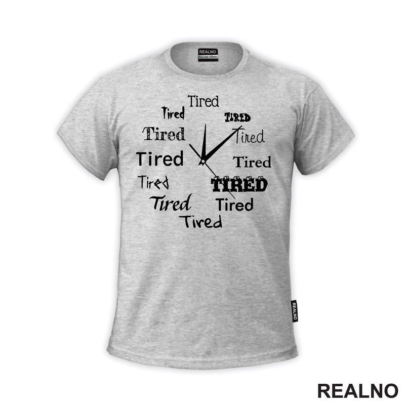 Tired - Mood Wall Clock - Humor