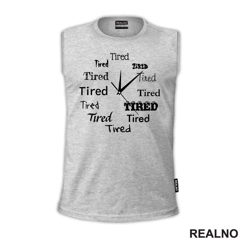 Tired - Mood Wall Clock - Humor