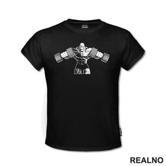 Guy With Dumbbells - Illustration - Trening