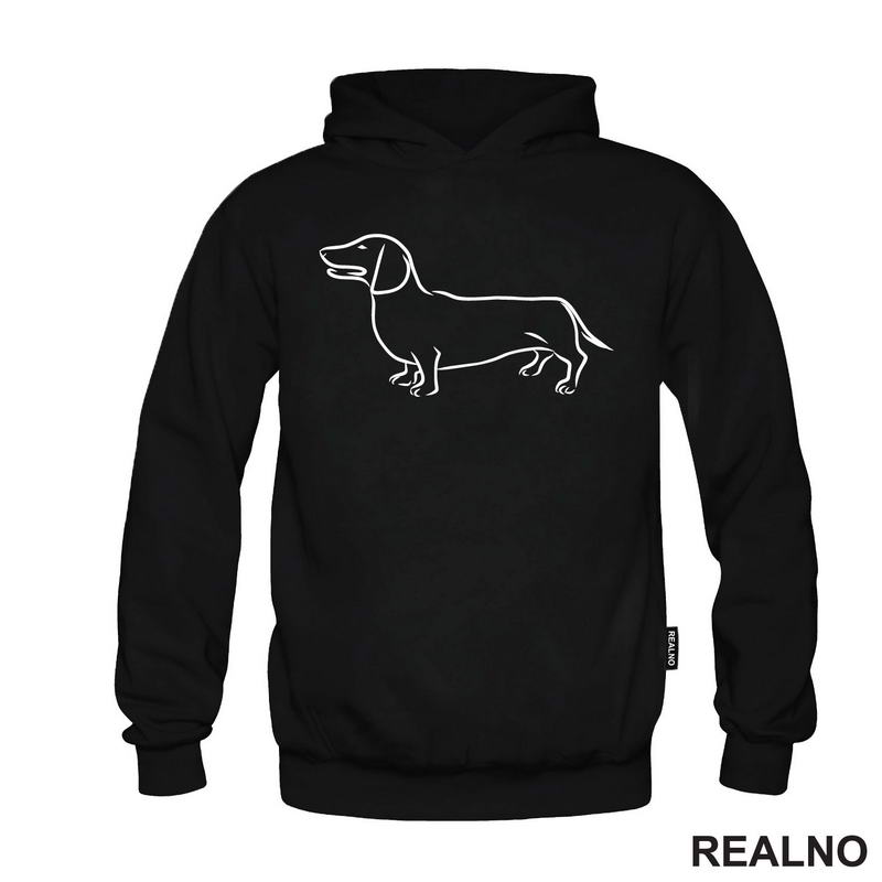 Dachshund Line Drawing - Jazavičar - Pas - Dog
