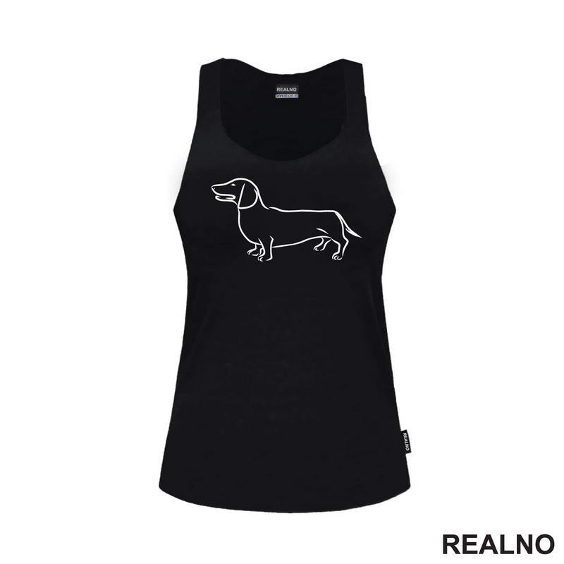 Dachshund Line Drawing - Jazavičar - Pas - Dog