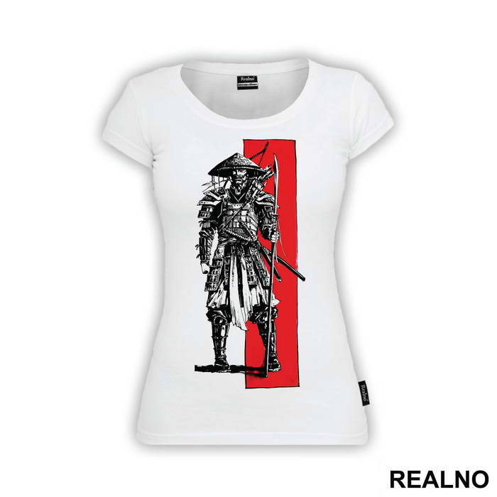 Holding His Polearm - Samurai - Majica