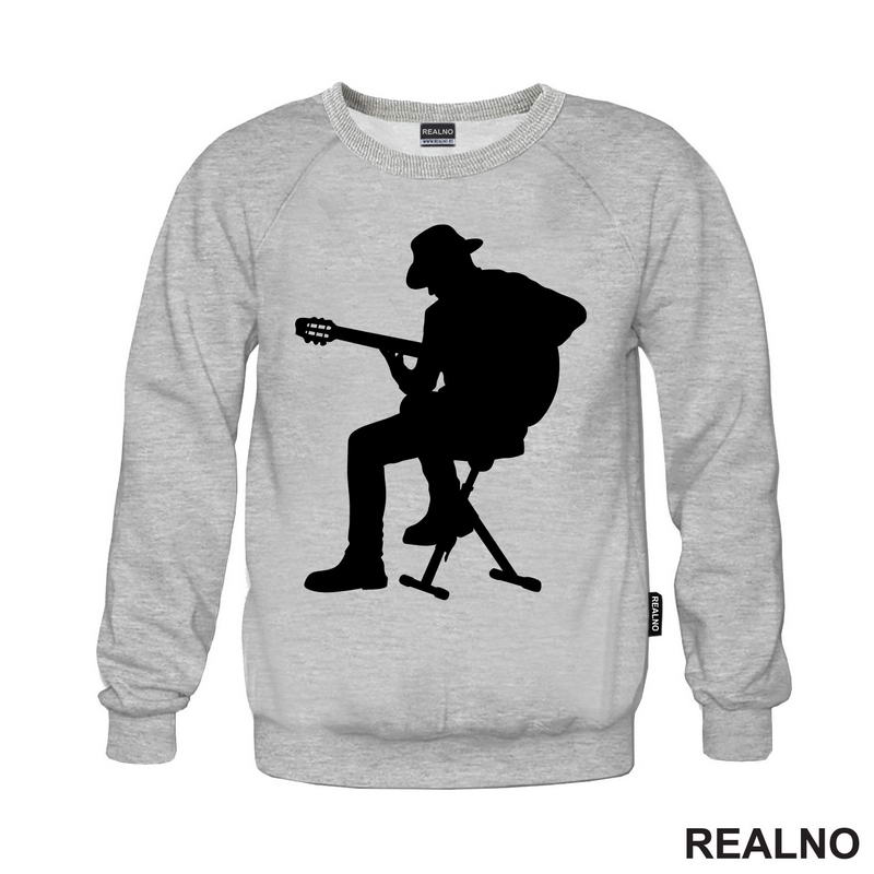 Playing Guitar - Silhouette - Muzika