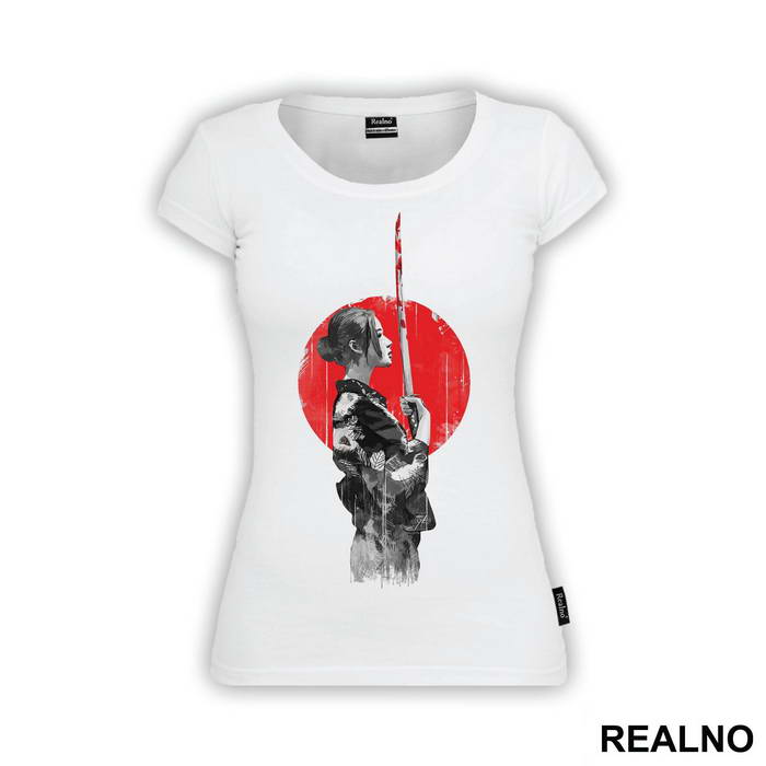 Geisha With Bloody Sword - Samurai - Majica