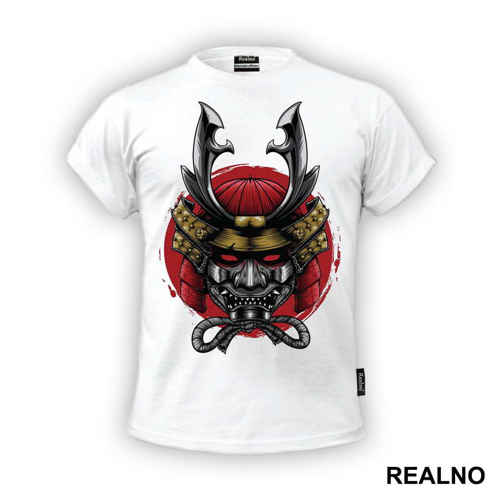 Samurai Mask And Helmet - Majica