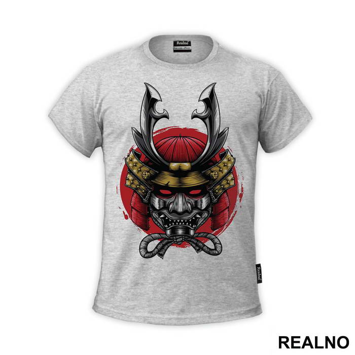 Samurai Mask And Helmet - Majica