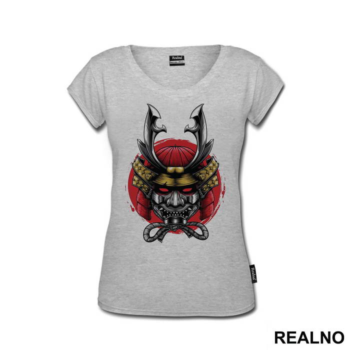 Samurai Mask And Helmet - Majica