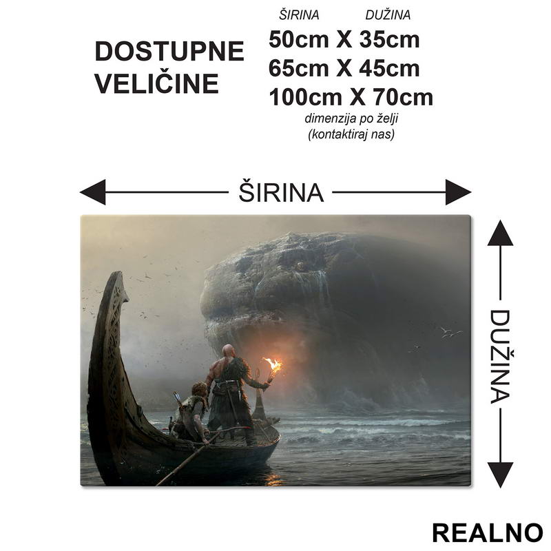 Ship And Sea Monster - God Of War - Podmetač za sto