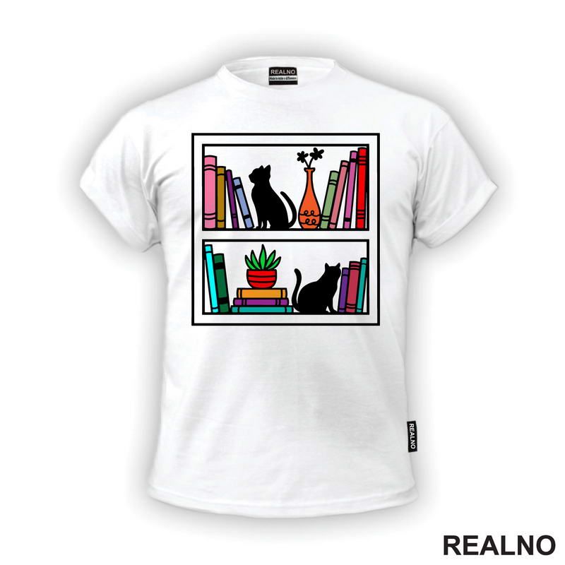 Cat And Books On The Shelf - Books - Čitanje - Knjige