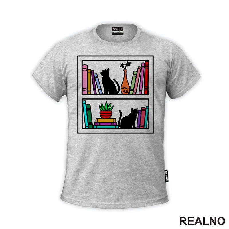 Cat And Books On The Shelf - Books - Čitanje - Knjige