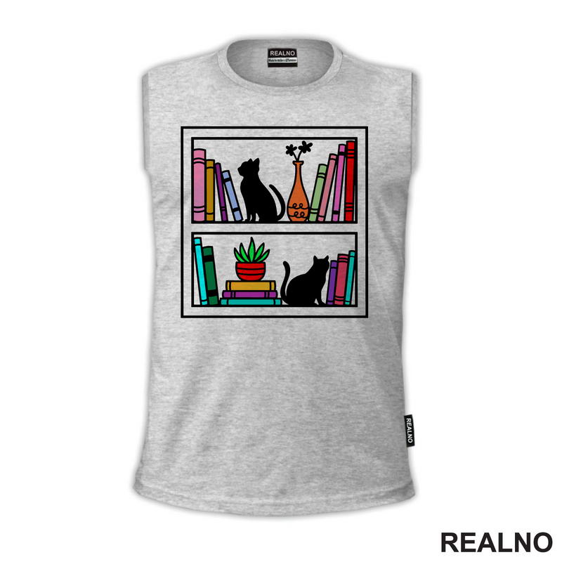 Cat And Books On The Shelf - Books - Čitanje - Knjige
