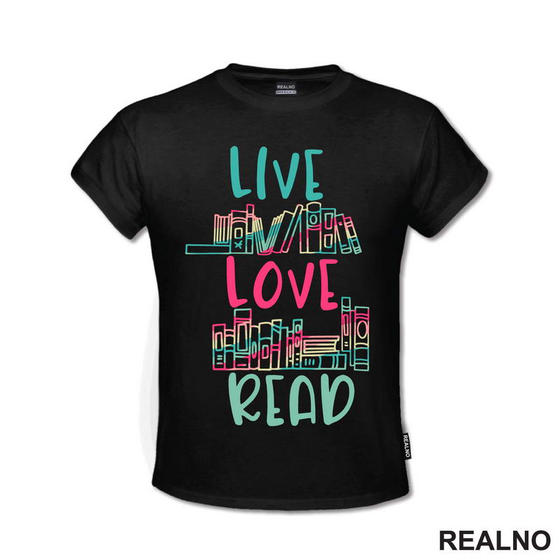 Live Love Read - Book Shelf - Colors - Books - Čitanje - Knjige