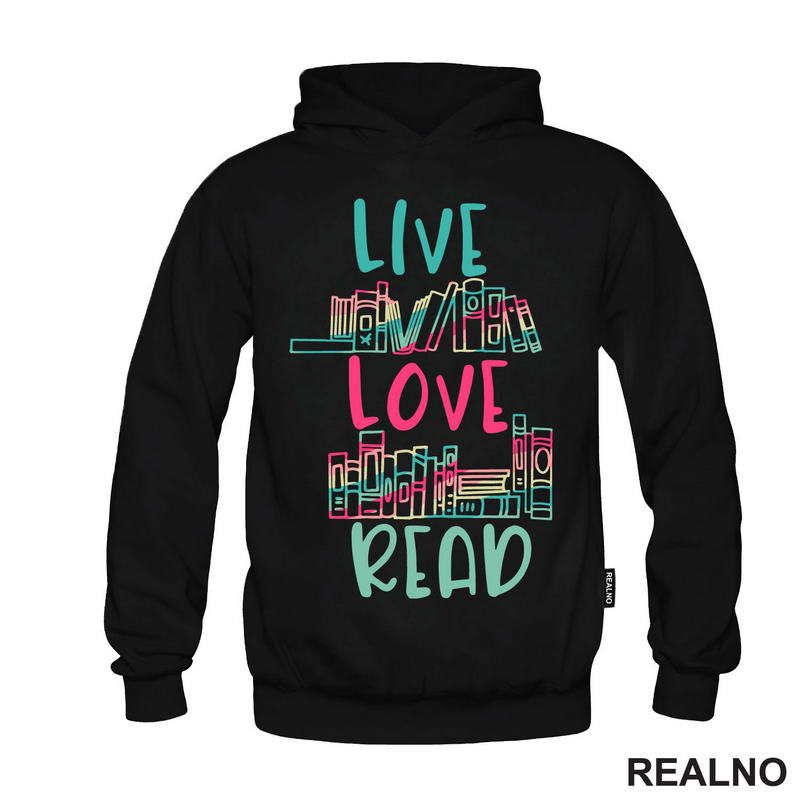 Live Love Read - Book Shelf - Colors - Books - Čitanje - Knjige