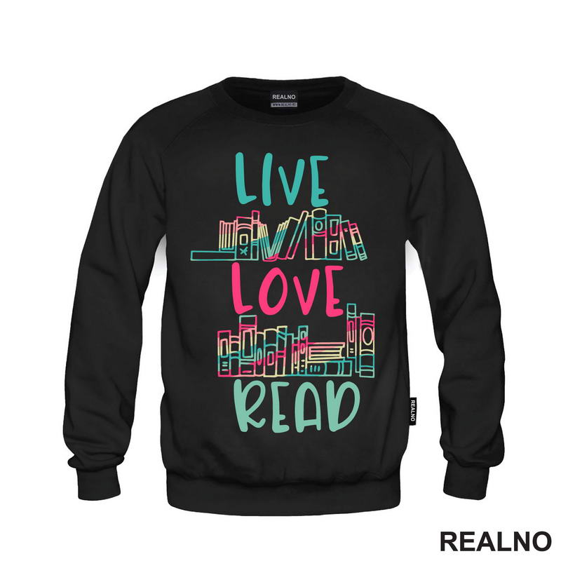 Live Love Read - Book Shelf - Colors - Books - Čitanje - Knjige