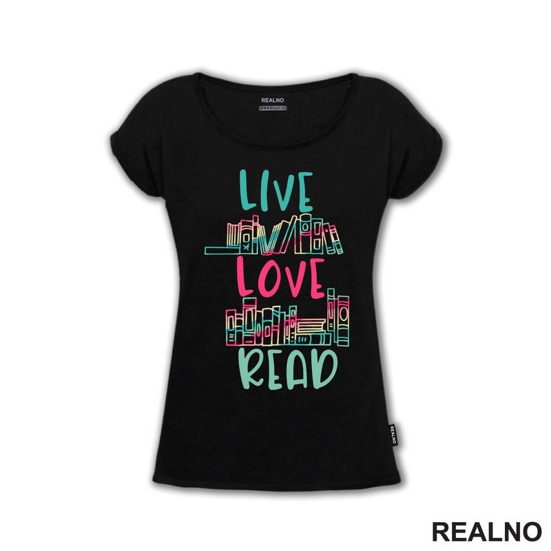 Live Love Read - Book Shelf - Colors - Books - Čitanje - Knjige