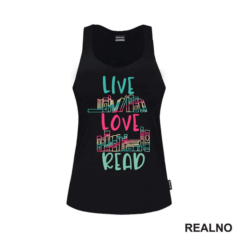 Live Love Read - Book Shelf - Colors - Books - Čitanje - Knjige