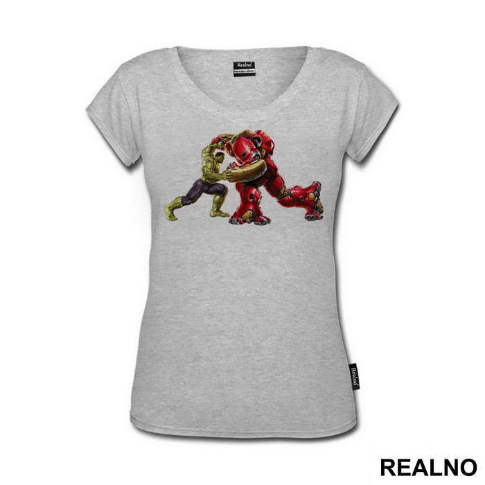 Fight With Hulkbuster - Hulk - Avengers - Majica