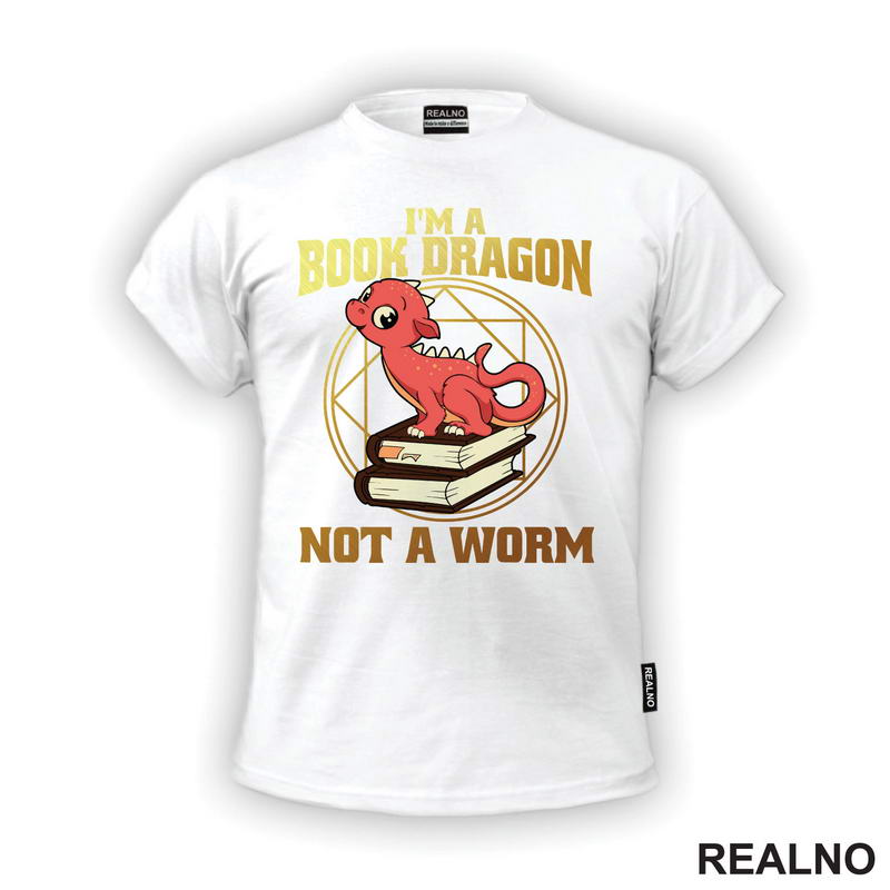 I'm A Book Dragon Not A Worm - Golden - Books - Čitanje - Knjige